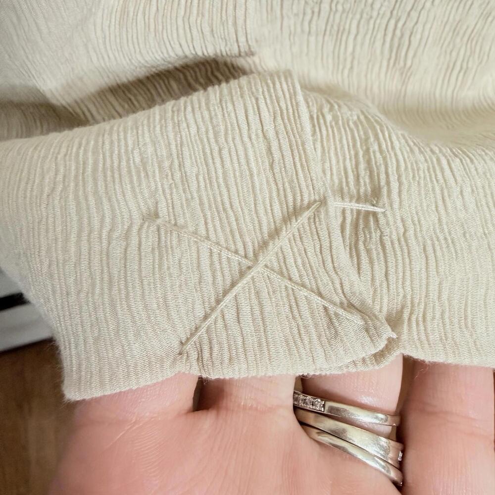 Bagatelle Collection Lightweight Tie Waist Blazer Jacket Beige Medium Textured - Picture 3 of 9